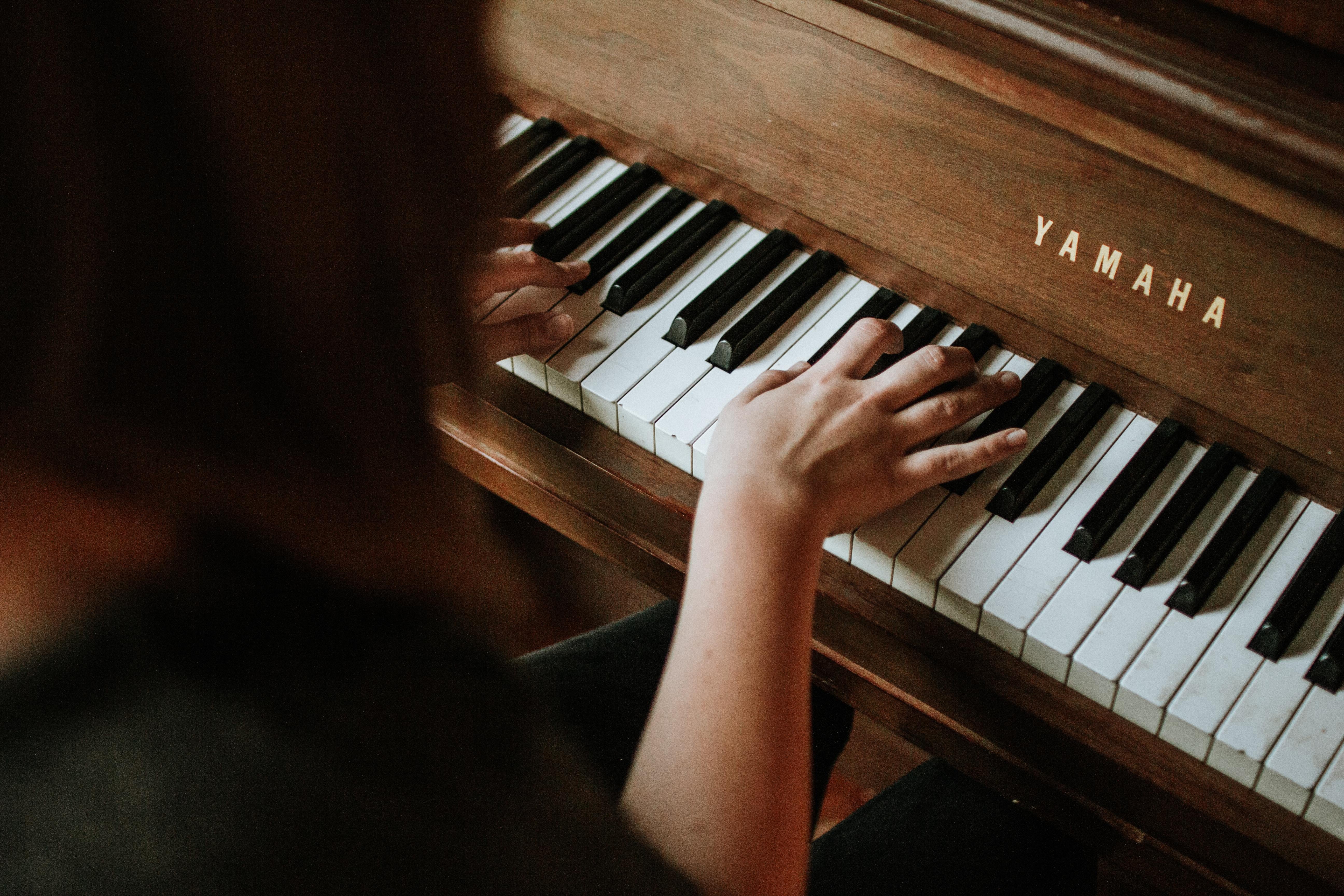 A person playing the piano